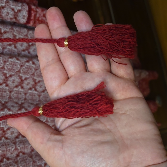 Boho inspired midi dress with tassles. Women's XL. - Picture 3 of 8